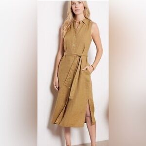 Faherty Tan Midi Dress